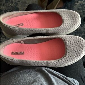 Skechers Women's Light Gray Slip-On Flats